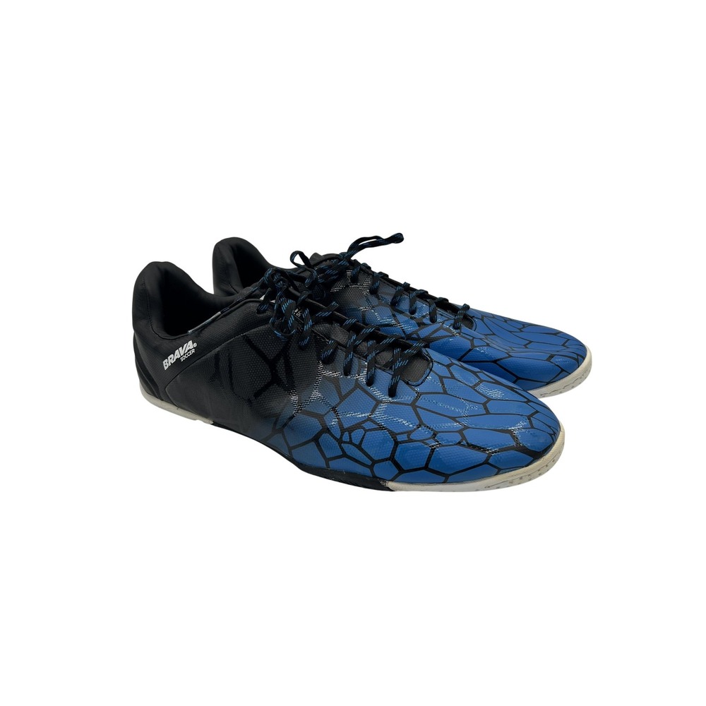 Brava Soccer Shoes Mens Size 13 Black Blue Indoor Cleats‎ Athletic Futbol Turf